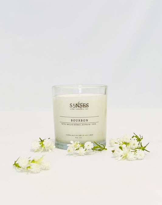 Bourbon Glass Candle