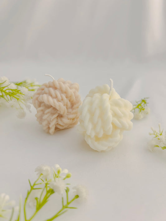 Yarn Ball Candle